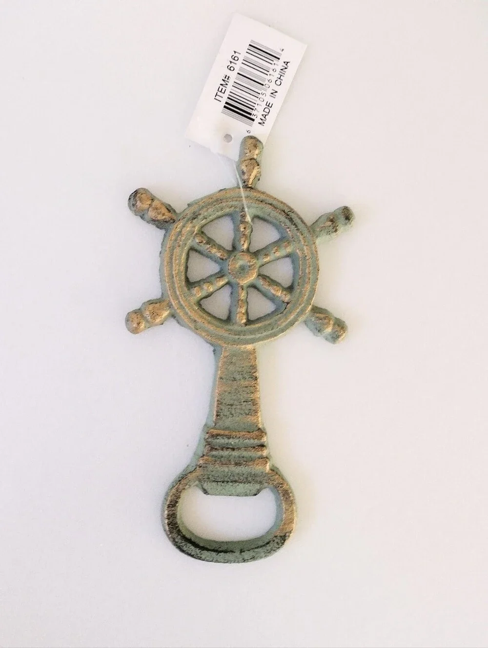 Vintage-Inspired Ship Wheel Wall Bottle Opener